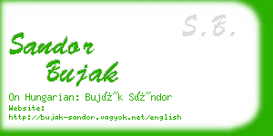 sandor bujak business card